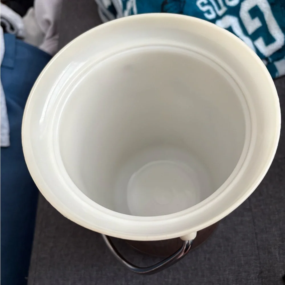 Vintage Kromex Faux Wood Ice Bucket Mid Century Barware